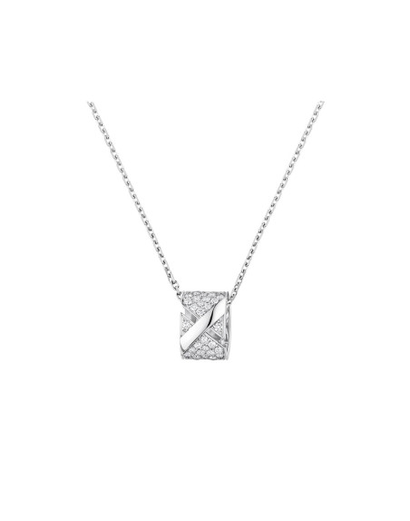 Collier Chaumet Liens Evidence or blanc full pavé diamants