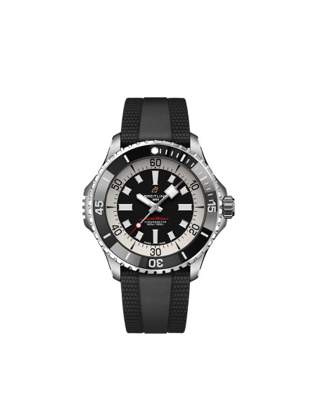 Montre Breitling Superocean Automatic cadran noir bracelet caoutchouc noir 46mm