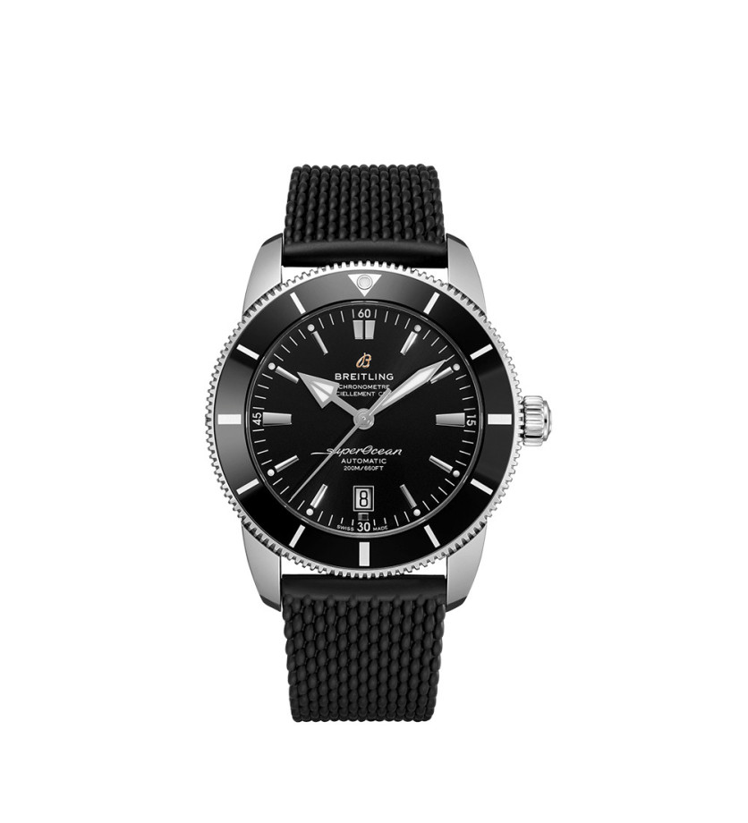 Montre Breitling Superocean Heritage B20 Automatic cadran noir bracelet caoutchouc noir 46mm