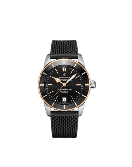 Montre Breitling Superocean Heritage B20 Automatic cadran noir bracelet caoutchouc noir 42mm