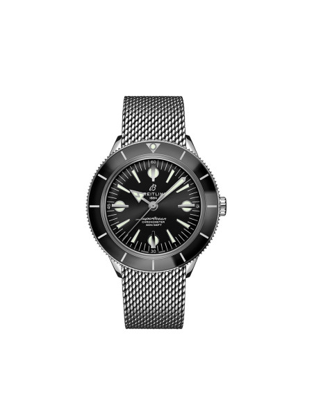 Montre Breitling Superocean Heritage 57 automatique cadran noir bracelet acier 42mm