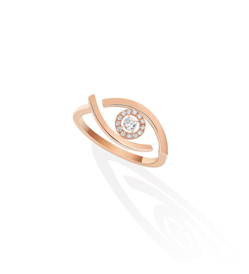 Bague Messika Lucky Eye or rose diamants