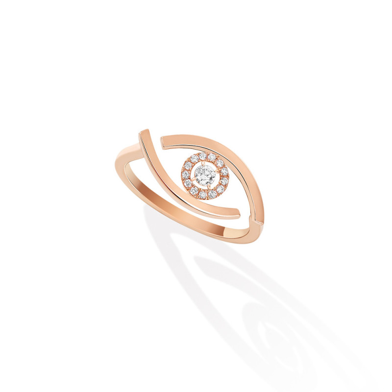 Bague Messika Lucky Eye Or Rose Diamants