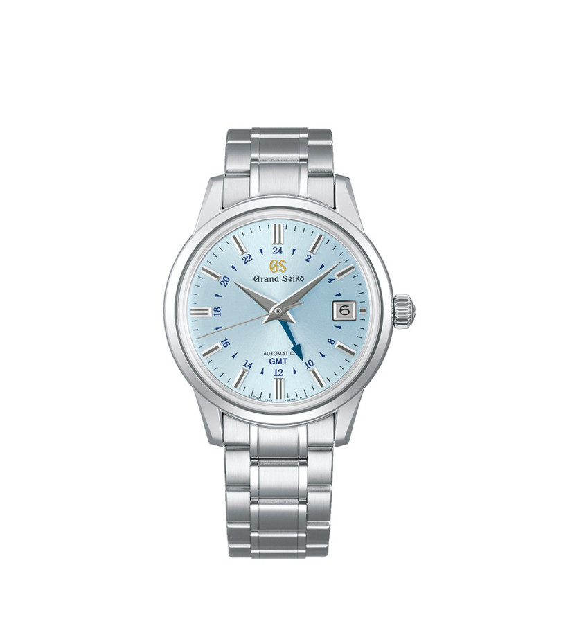 Montre Grand Seiko Élégance GMT édition limitée 25ème anniversaire automatique cadran bleu bracelet acier 39,5mm