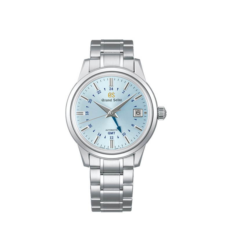 Montre Grand Seiko Elegance GMT édition limitée 25ème anniversaire automatique cadran bleu bracelet acier 39,5mm