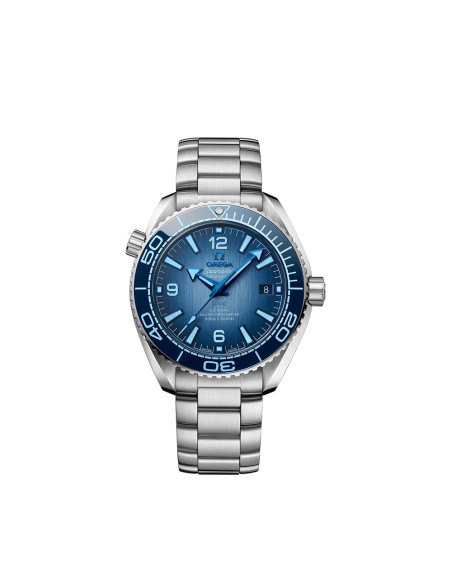 Montre Omega Seamaster Planet Ocean 600M Co-Axial Maste Chronometer automatique cadran bleu bracelet acier 39,5mm