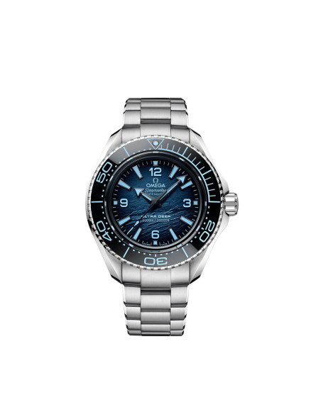 Montre Omega Seamaster Planet Ocean 6000M Co-Axial Master Chronometer automatique cadran bleu bracelet O-MEGASTEEL 45,5mm