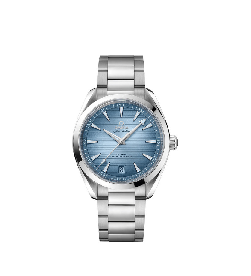 Montre Omega Seamaster Aqua Terra 150M Co-Axial Master Chronometer automatique cadran bleu bracelet acier 41mm