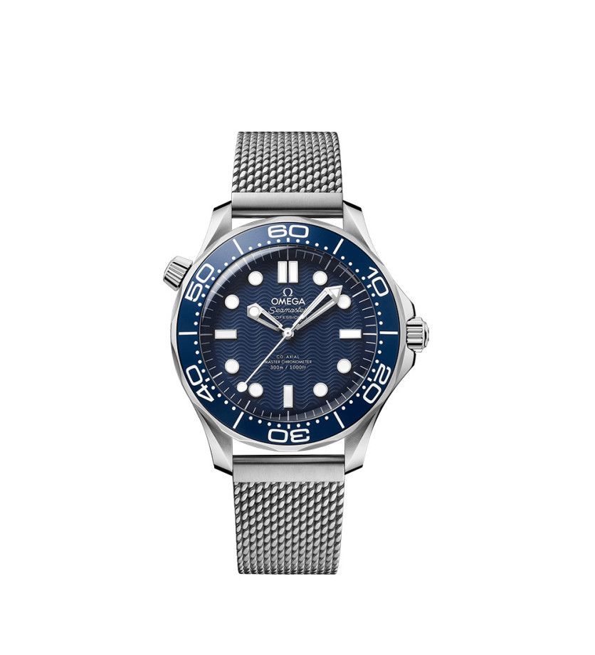 Montre Omega Seamaster Diver 300M James Bond 60ème anniversaire cadran bleu bracelet acier 42mm