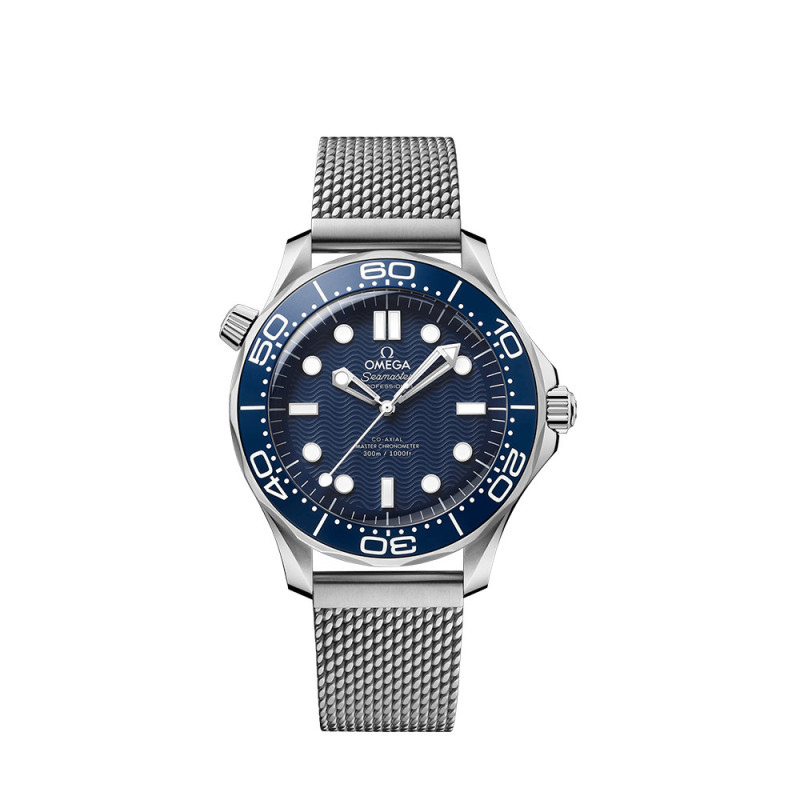 Montre Omega Seamaster Diver 300M James Bond 60ème anniversaire cadran bleu bracelet acier 42mm