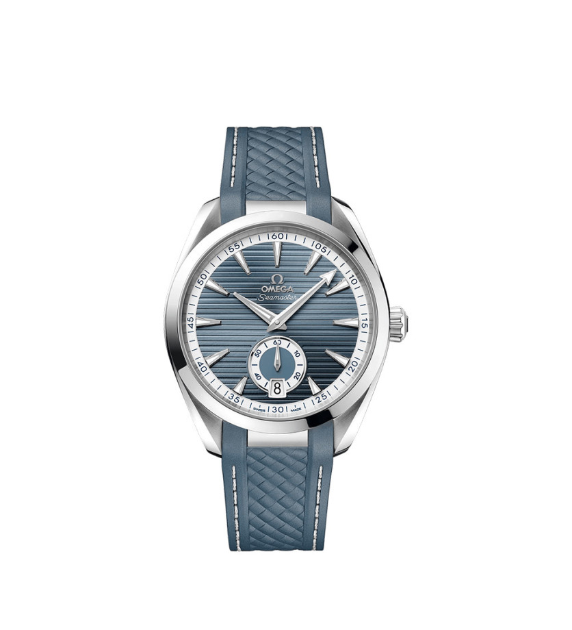 Montre Omega Seamaster Aqua Terra 150M automatique cadran bleu bracelet caoutchouc bleu 41mm