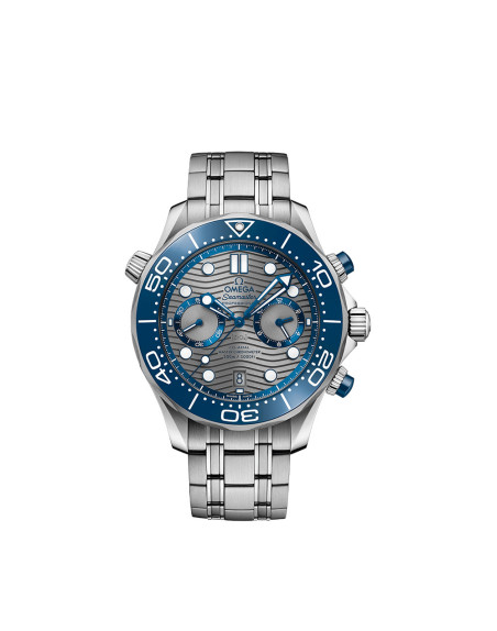 Montre Omega Seamaster Diver 300M Chronographe Co-Axial Master Chronometer automatique cadran gris bracelet acier 44mm