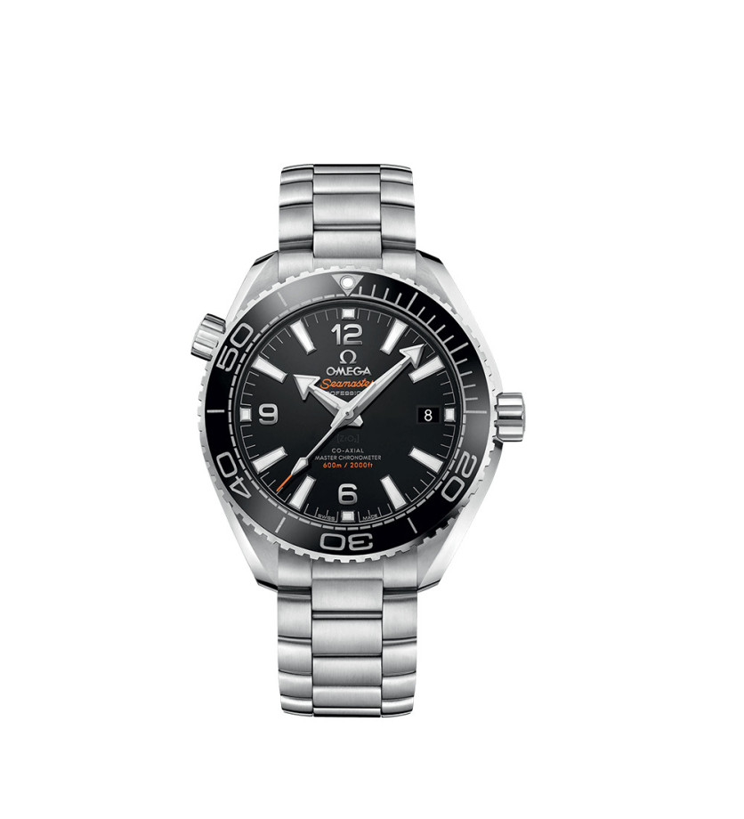 Montre Omega Seamaster Planet Ocean 600M Co-Axial Master Chronometer automatique cadran noir bracelet acier 39,5mm