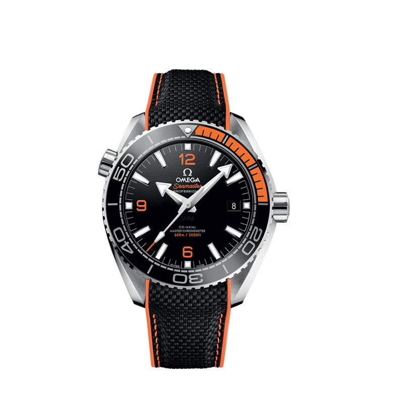 Montre Omega Seamaster Planet Ocean 600M Co-Axial Master Chronometer automatique cadran noir bracelet caoutchouc noir 43,5mm