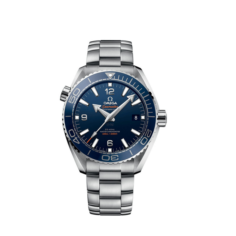 Montre Omega Seamaster Planet Ocean 600M Co-Axial Master Chronometer automatique cadran bleu bracelet acier 43,5mm