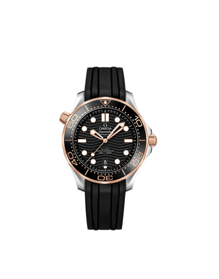Montre Omega Seamaster Diver 300M Co-Axial Master Chronometer automatique cadran noir bracelet caoutchouc noir 42mm