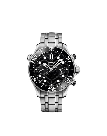 Montre Omega Seamaster Diver 300M Chronographe automatique cadran noir bracelet acier 44mm