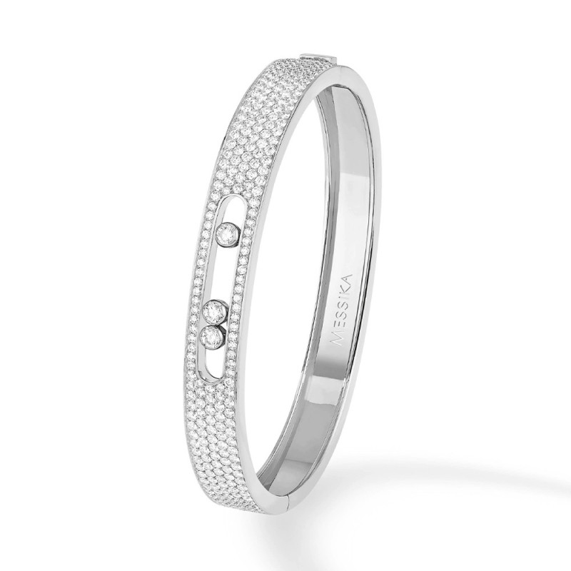 Bangle Messika Move Joaillerie Pavé Diamants Or Blanc