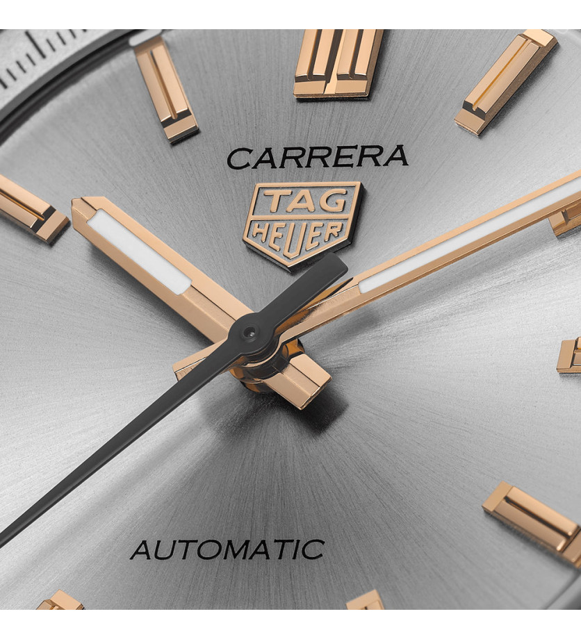 Montre TAG Heuer Carrera Date Automatique Cadran gris Bracelet acier 36mm
