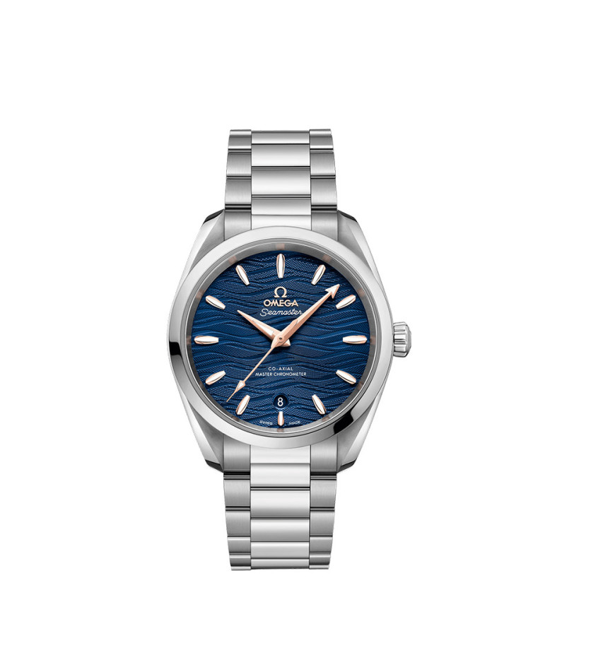 Montre Omega Seamaster Aqua Terra Lady automatique cadran bleu bracelet acier 38mm