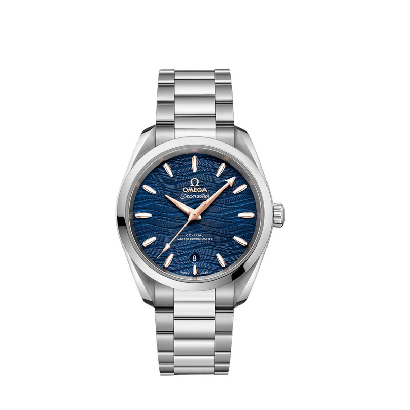 Montre Omega Seamaster Aqua Terra Lady automatique cadran bleu bracelet acier 38mm