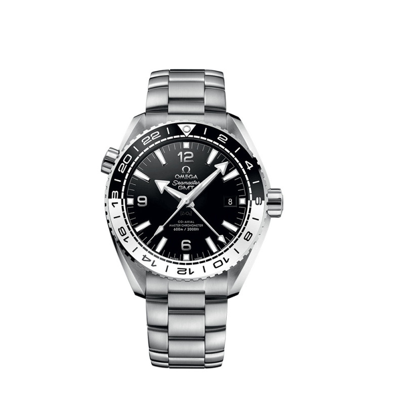 Montre Omega Seamaster Planet Ocean GMT 600M automatique cadran noir bracelet acier 43,5mm