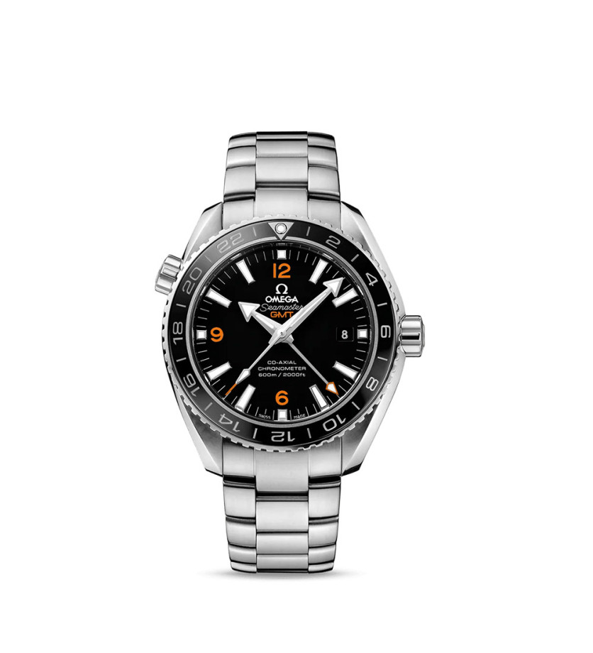 Montre Omega Seamaster Planet Ocean 600M GMT cadran noir bracelet acier 43,5mm