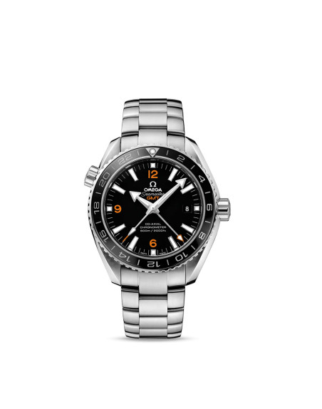 Montre Omega Seamaster Planet Ocean 600M GMT cadran noir bracelet acier 43,5mm