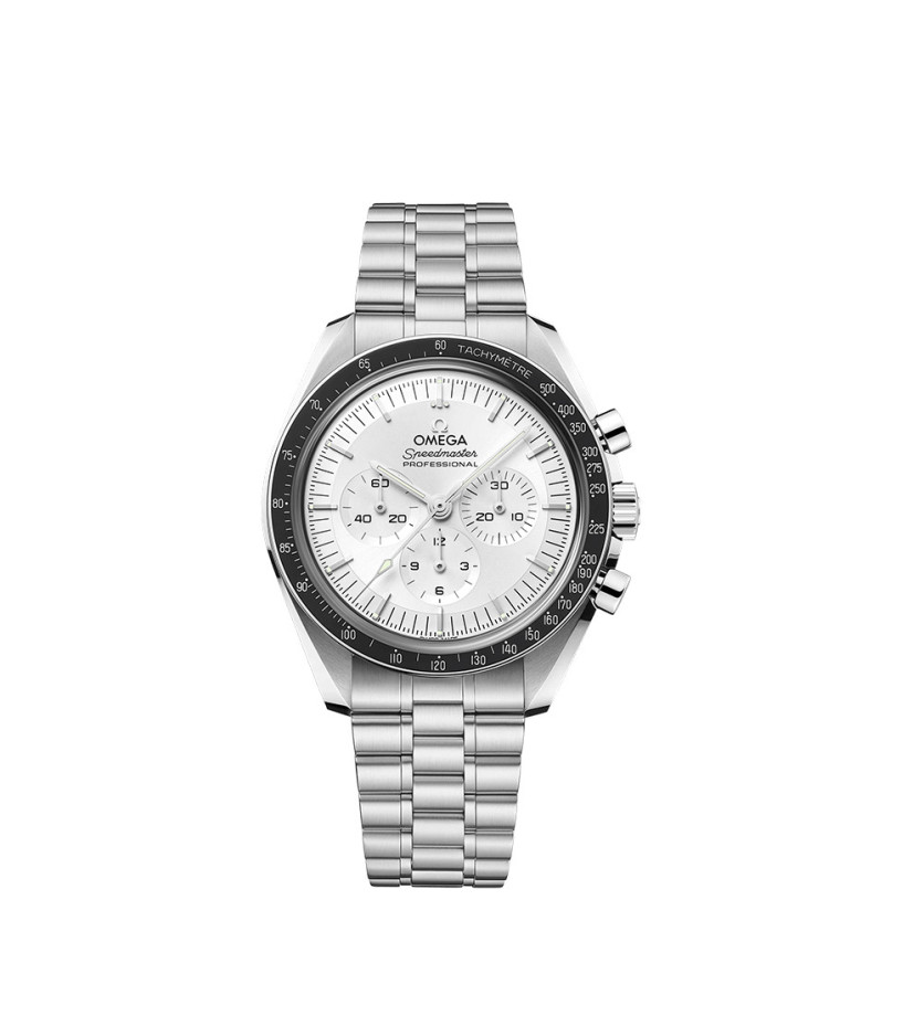 Montre Omega Moonwatch Professional Chronographe à remontage manuel cadran argent bracelet Canopus Gold™ 42mm