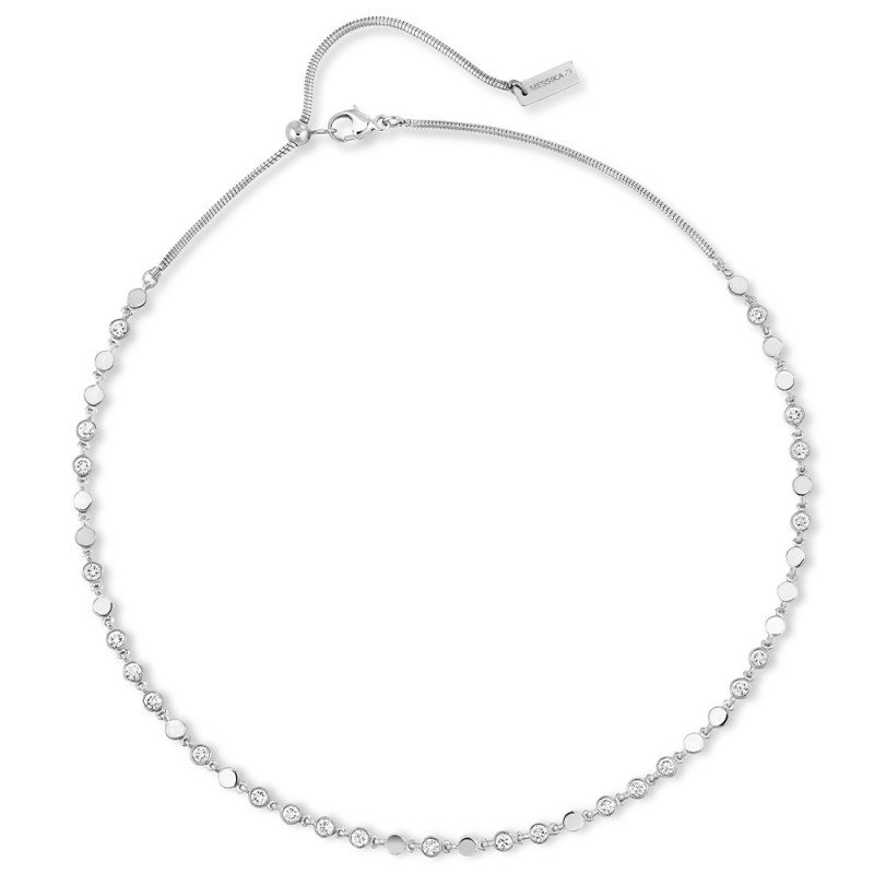 Collier Messika D-Vibes or blanc diamants PM