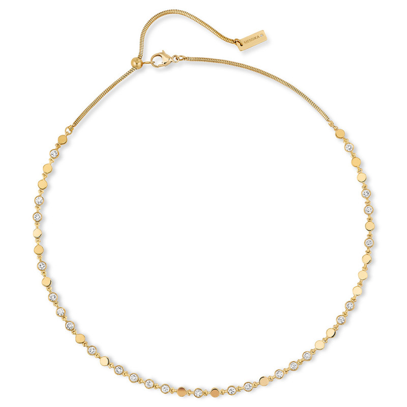 Collier Messika D-Vibes or jaune diamants PM