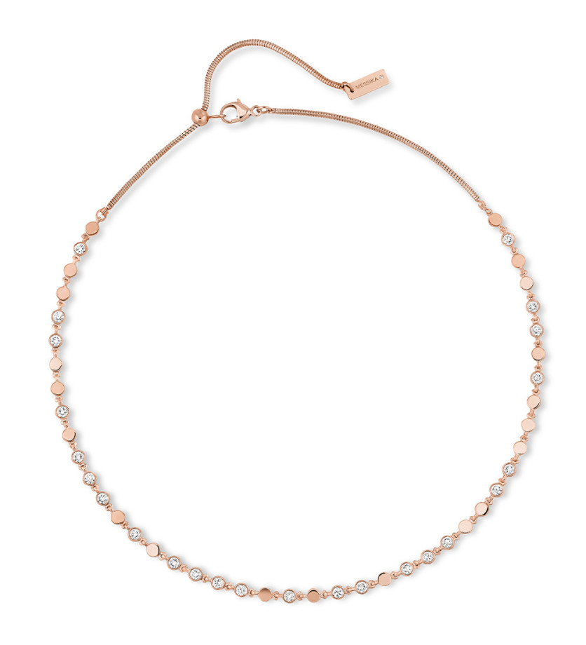 Collier Messika D-Vibes or rose diamants PM
