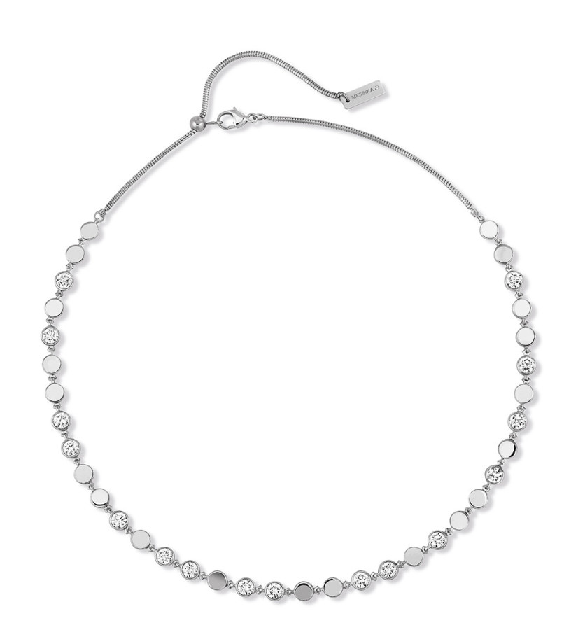 Collier Messika D-Vibes or blanc diamants MM