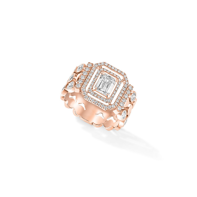 Bague Messika D-Vibes or rose diamants