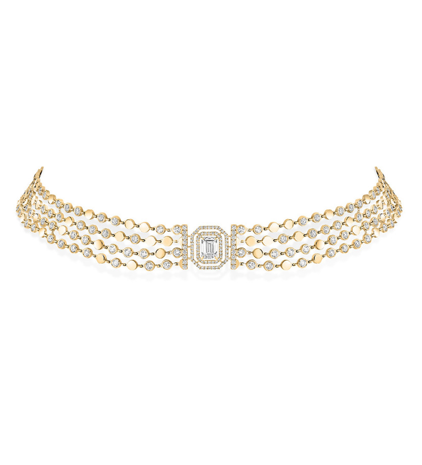 Collier Messika D-Vibes or jaune diamants