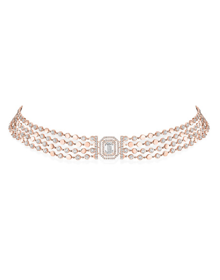 Collier Messika D-Vibes or rose diamants