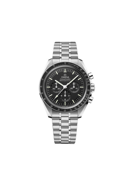 Montre Omega Speedmaster Moonwatch Professional Chronographe manuel cadran noir bracelet acier 42mm