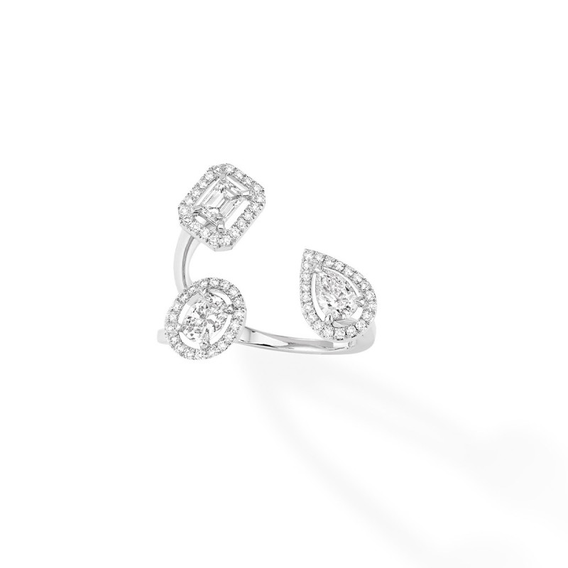 Bague Messika My Twin Trilogy or blanc diamants