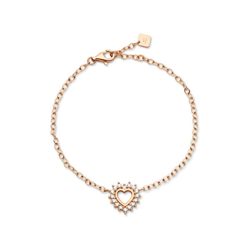 Bracelet Nouvel Héritage Mystic Love or rose diamants moyen modèle