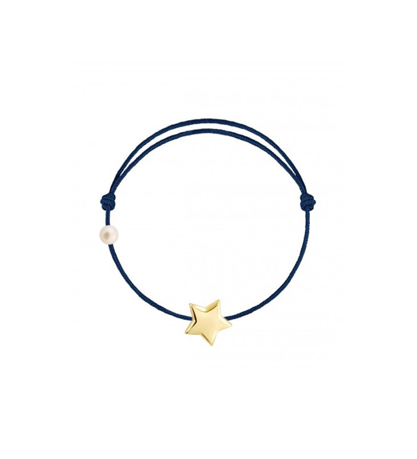 Bracelet Claverin cordon Star or jaune