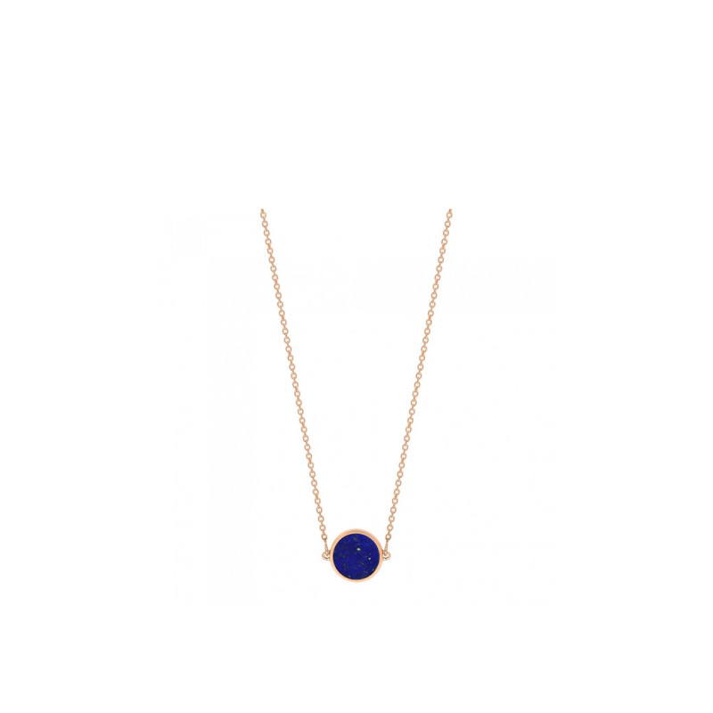 Collier Ginette NY Mini Ever Disc or rose lapis lazuli