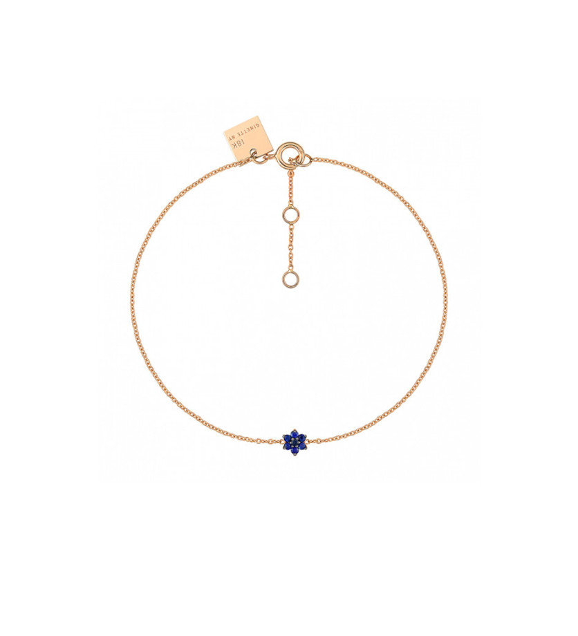 Bracelet Ginette NY mini saphir Star or rose