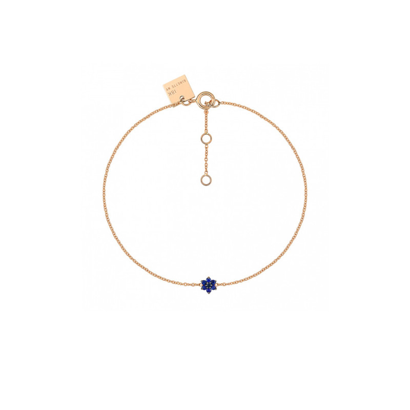 Bracelet Ginette NY mini saphir Star or rose