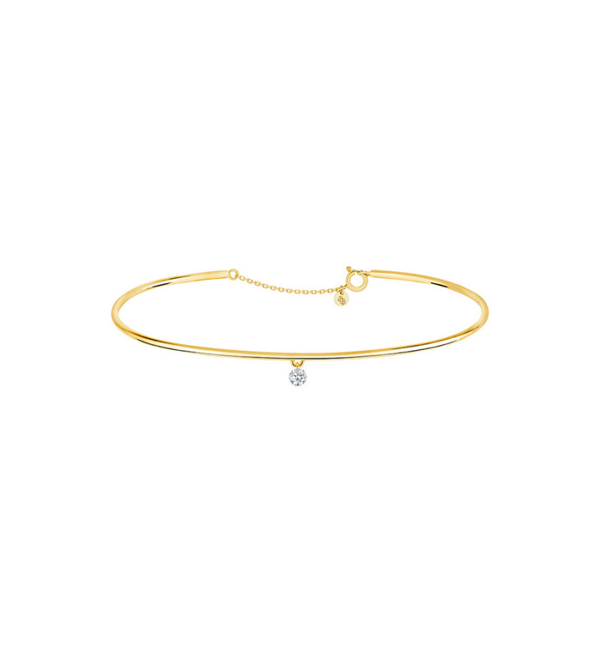 Bracelet La Brune et La Blonde Jonc 360° or jaune diamant