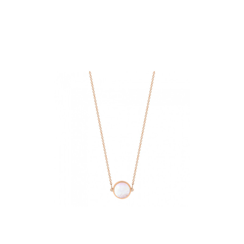 Collier Ginette NY Mini Ever Disc or rose nacre rose