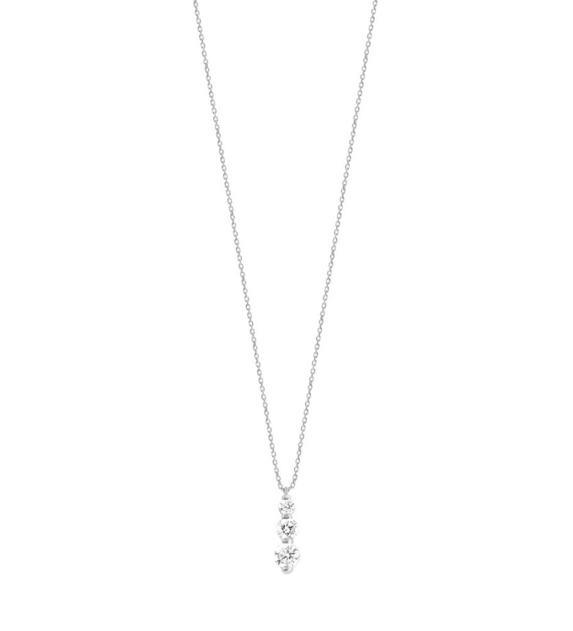 Collier Mademoiselle Frojo Trilogie or blanc diamant