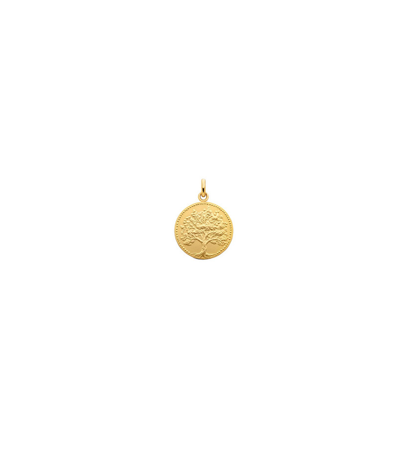 Médaille Arthus Bertrand arbre de vie relief or jaune