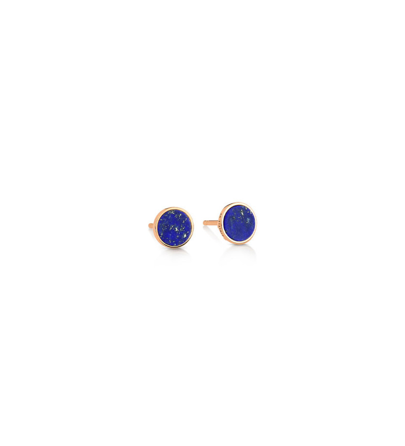 Boucles d'oreilles Ginette NY Ever Disc or rose lapis lazuli