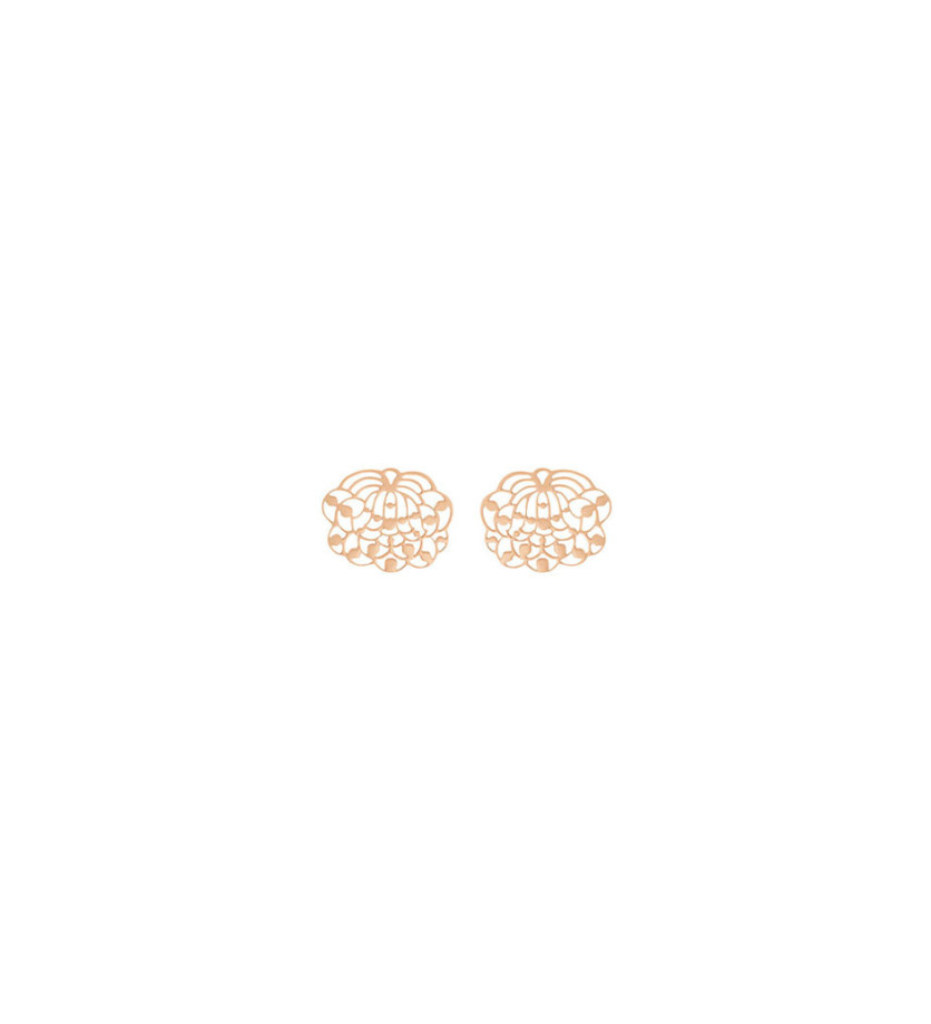 Boucles d'oreilles Ginette NY Lotus or rose