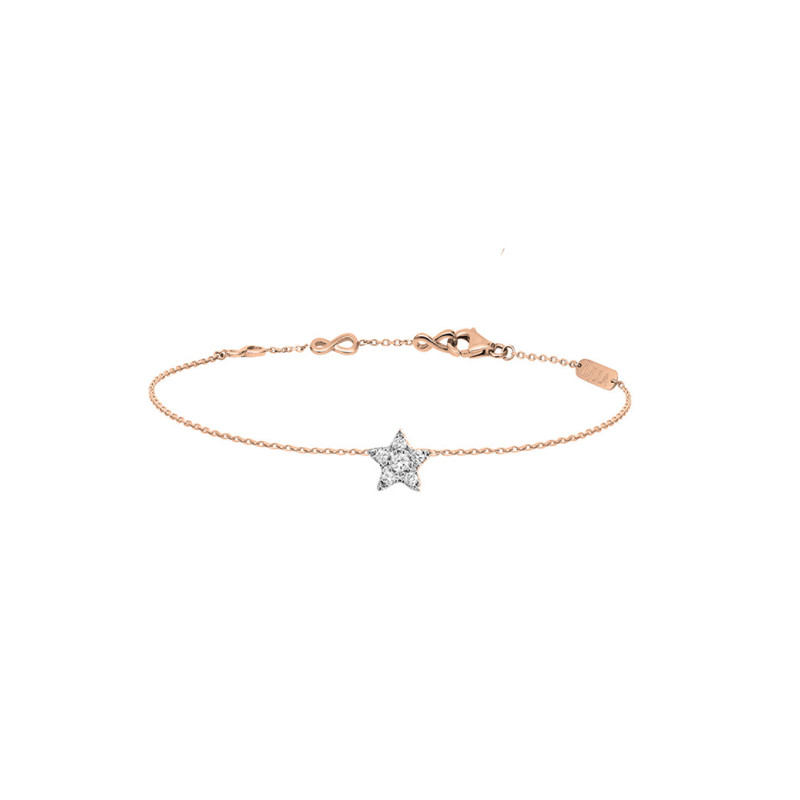 Bracelet Djula étoile or rose diamants
